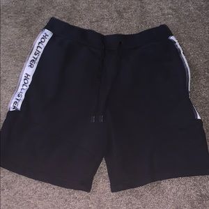 Black Hollister Shorts with white stripes on side